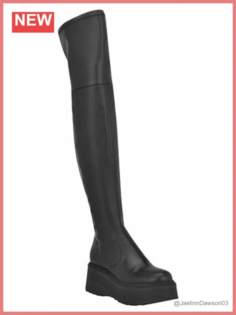 Nine West Geton Over The Knee Platform Boots Round Toe Casual